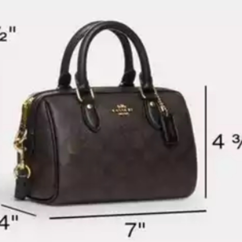 Coach Teal Crossbody Mini Satchel with Gold Hardware - Picture 5 of 5